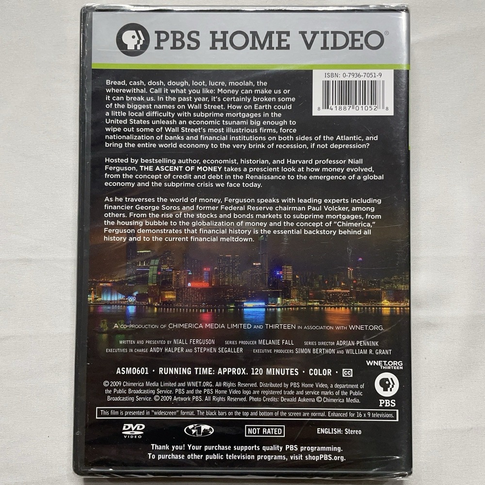PBS The Ascent of Money DVD Niall Ferguson Finance History Documentary NEW - Picture 3 of 4